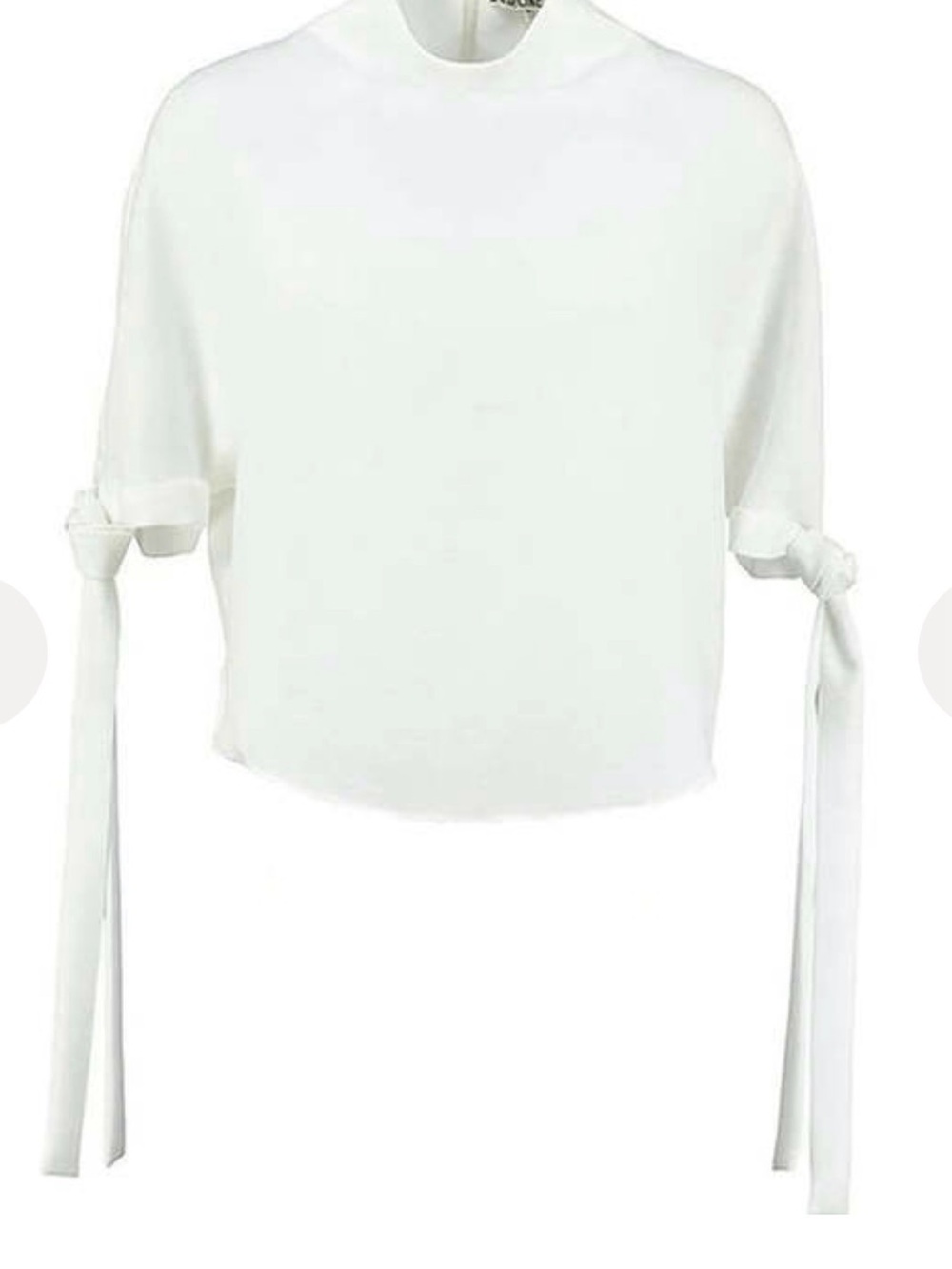 Lee White Mock Neck Women's Blouse
